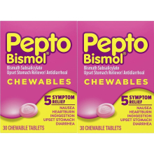 Pepto Bismol |Upset Stomach | Heartburn | Total 60 Chew Tabs|Exp 09/25