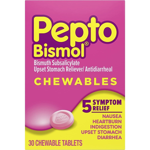 Pepto Bismol |Upset Stomach | Heartburn | 30 Chew Tabs |