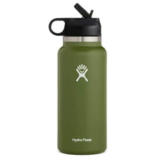(Dark Green, 32oz) Water Bottle | Straw Lid Design for Teenager Adult Sports Gym Fitness Outdoor