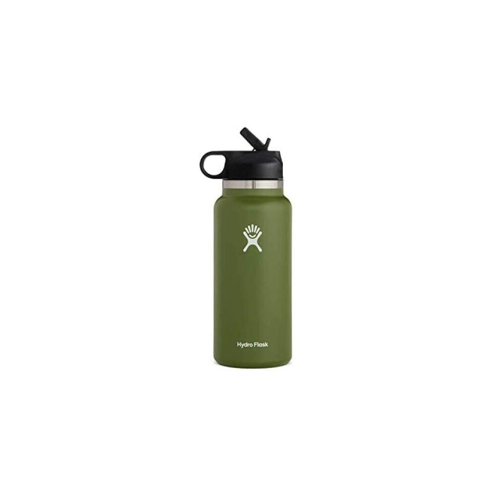 (Dark Green, 32oz) Water Bottle | Straw Lid Design for Teenager Adult Sports Gym Fitness Outdoor