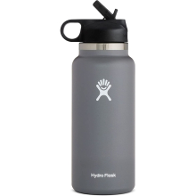 (Grey, 32oz) Water Bottle | Straw Lid Design for Teenager Adult Sports Gym Fitness Outdoor