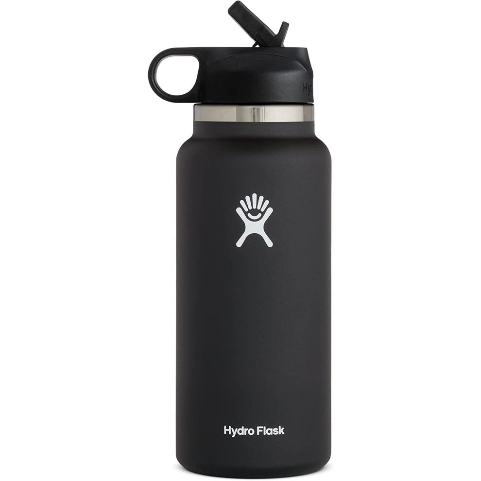 (Black, 40oz) Water Bottle | Straw Lid Design for Teenager Adult Sports Gym Fitness Outdoor