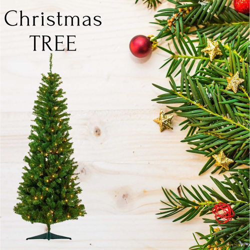 AAMEN Pre Lit Christmas Tree, 1.5M Green Pre-lit Breckenridge Pine Tree 1