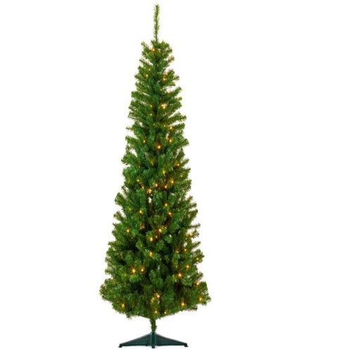 AAMEN Pre Lit Christmas Tree, 1.5M Green Pre-lit Breckenridge Pine Tree
