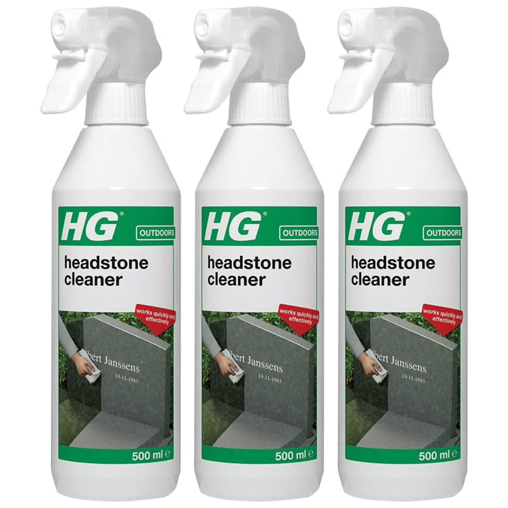 3 x HG Headstone Cleaner Spray - 500ml