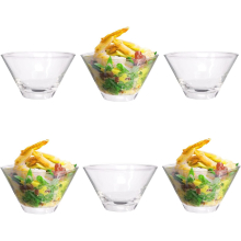 6 Glass Prawn Cocktail Bowls Dishes Appetizer Prawn Cocktail Starter