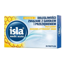 Isla Medic Acute, honey-citrus flavor, 20 lozenges