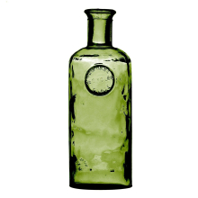 (Adele & 1.7LTR - Green) Glass Vase Bud Flower Pot Holder Bottle Bulb