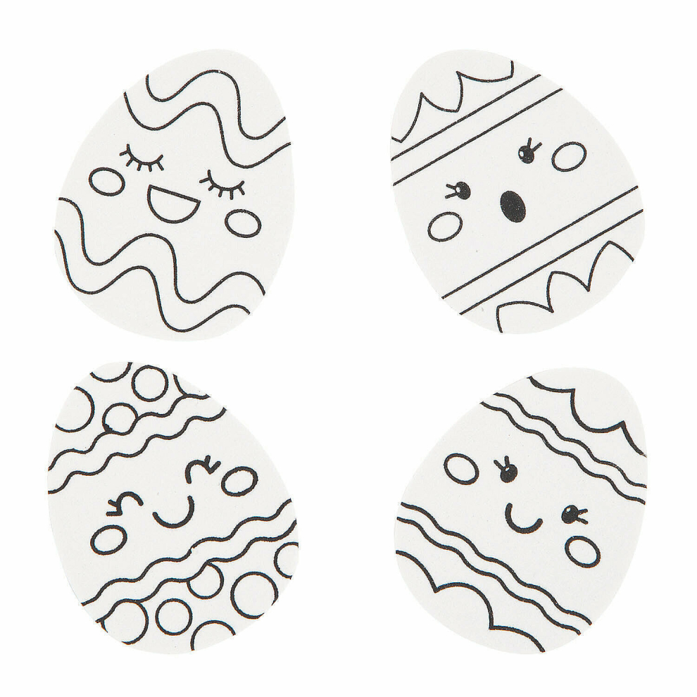 Colour Your Own Easter Foam Craft Pieces  - Pack 48