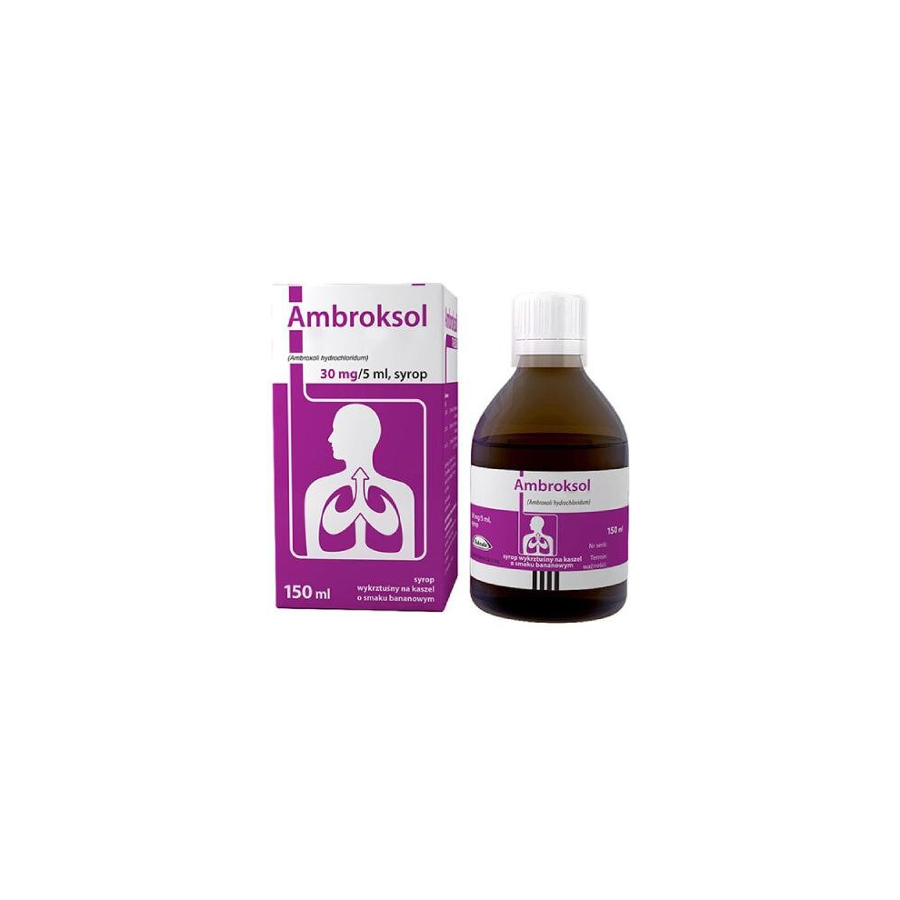 Ambroxol syrup, banana flavor, 150 ml