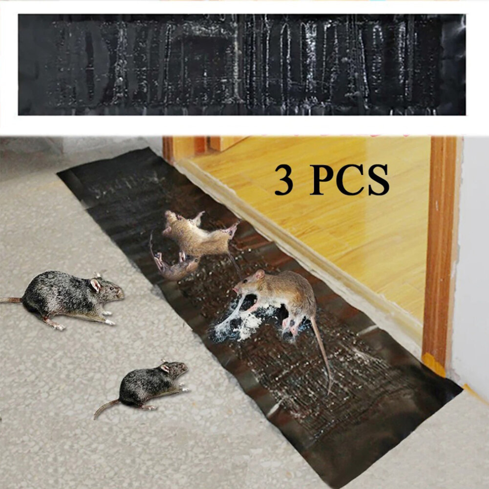 3Pcs Elongated Multi-Use Pest Sticky Soft Mat| Efficient Pack Of Glue Pad| Effective Cuttable Size Heavy Duty - 120Ã28cm