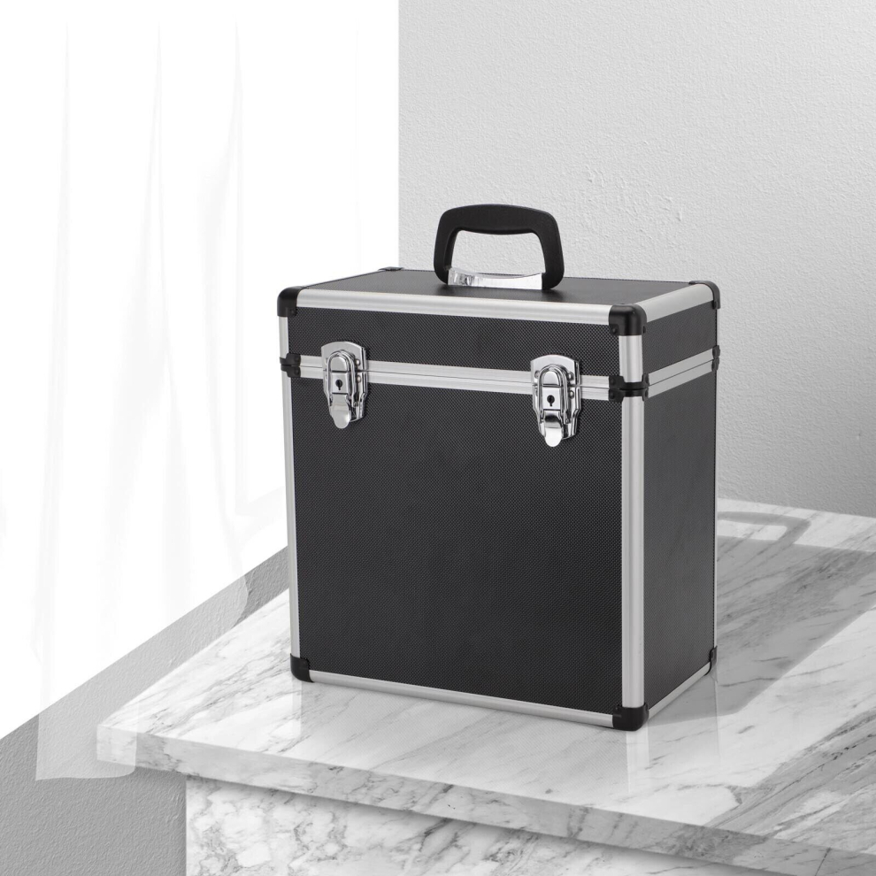 12" LP Vinyl Record Album DJ Carry Storage Cases (Black)