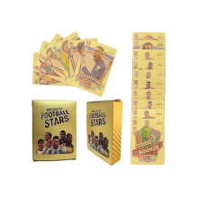 Star Figure Cards Deck Box World Cup Players Sticker Collection Pack Of 55 Stickers Gold Game Collection Cards Enthusiasts For Football Fans