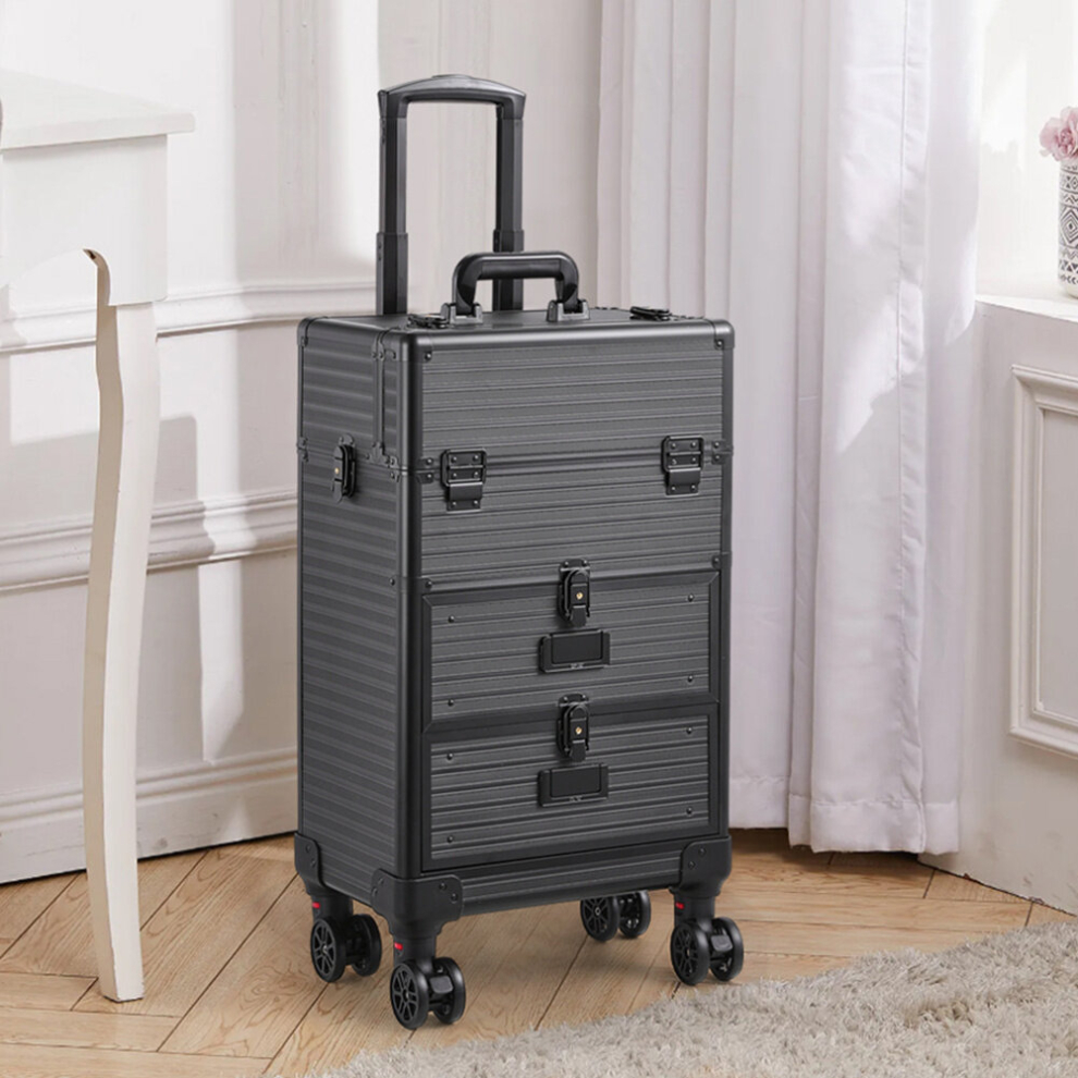 3 in 1 Large Cosmetic Trolley Case on Wheels