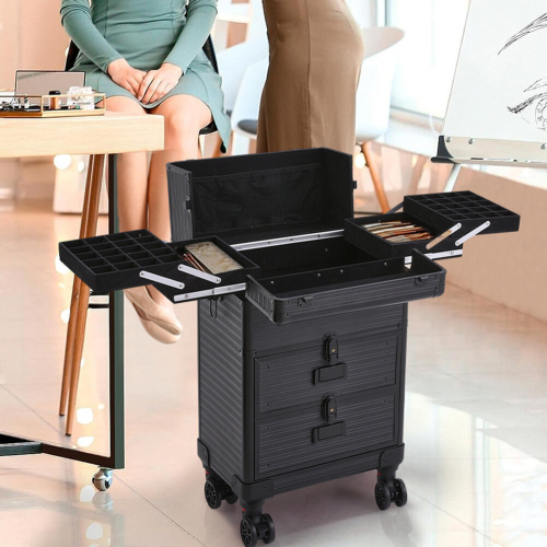 Living And Home 3 in 1 Large Cosmetic Trolley Case on Wheels 1