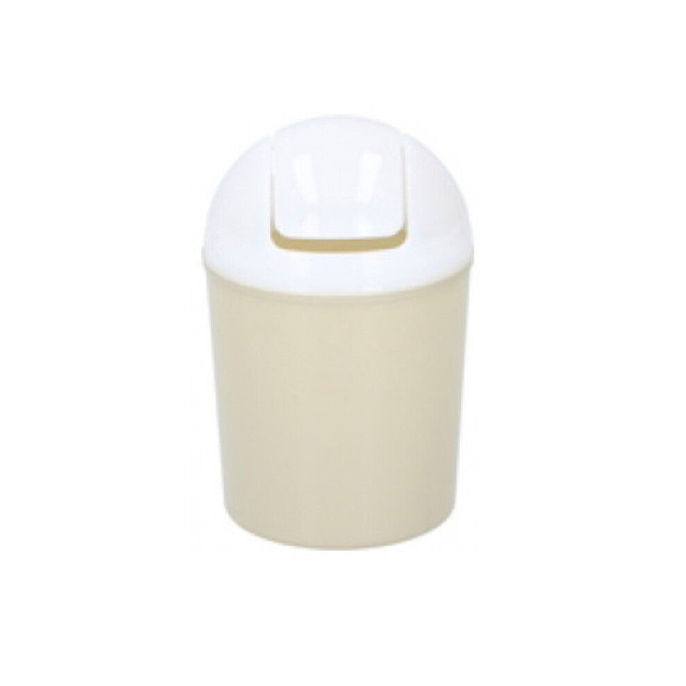 (Yellow) Mini Swing Top Bin Table Top Desk Office Rubbish