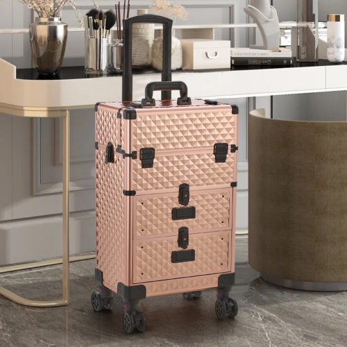 Living And Home 3 in 1 Large Cosmetic Trolley Case on Wheels