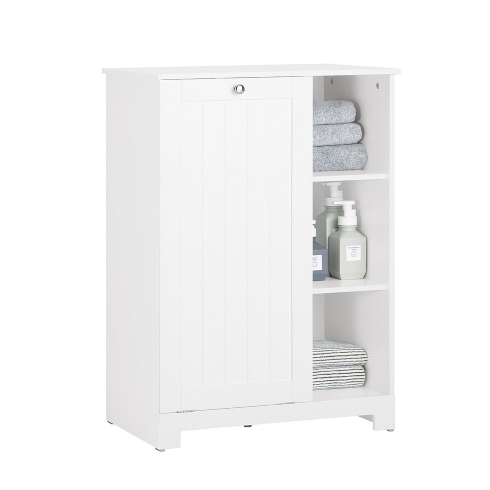 SoBuy BZR105-W, Laundry Cabinet Laundry Chest Bathroom Storage Cabinet