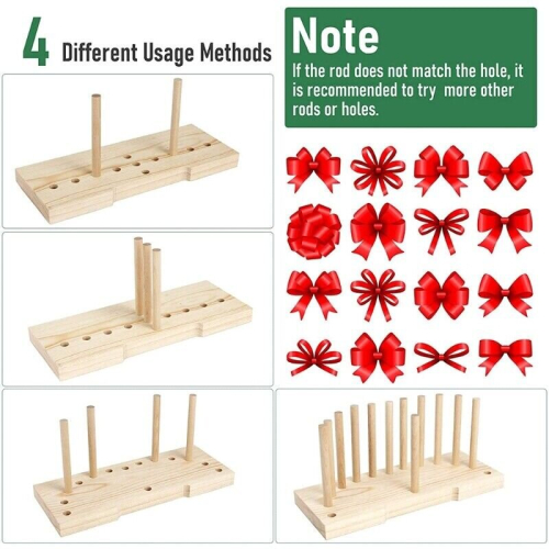 5-in-1 Multipurpose Bow Maker Wooden Bow Making Tool For Ribbon For