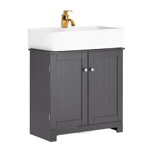 SoBuy BZR18-II-DG, Under Sink Cabinet Bathroom Vanity Unit,Dark Grey