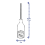 (Beige) Toilet Brush and Holder Ceramic Bathroom 6