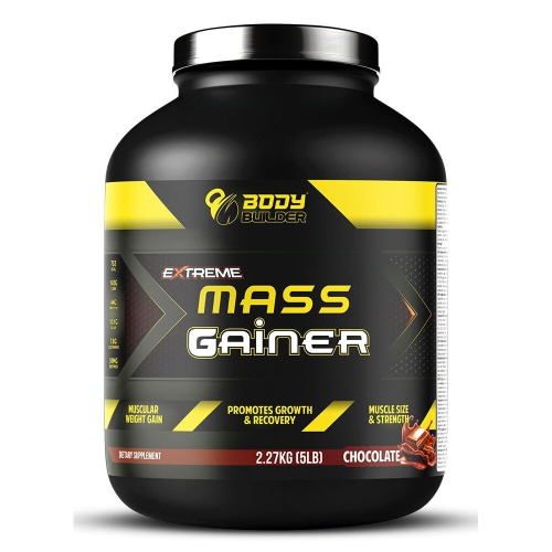 Body Builder Extreme Mass Gainer Chocolate Flavor, 5 LB BCAAs