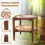 Costway 2-Tier Round Side Table Glass Top End Accent Coffee Table W/ Storage Shelf 7
