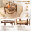 Costway 2-Tier Round Side Table Glass Top End Accent Coffee Table W/ Storage Shelf 6