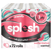 Splesh Quilted Toilet Roll Luxury Watermelon Toilet Paper, 72 Rolls