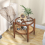 Costway 2-Tier Round Side Table Glass Top End Accent Coffee Table W/ Storage Shelf 8
