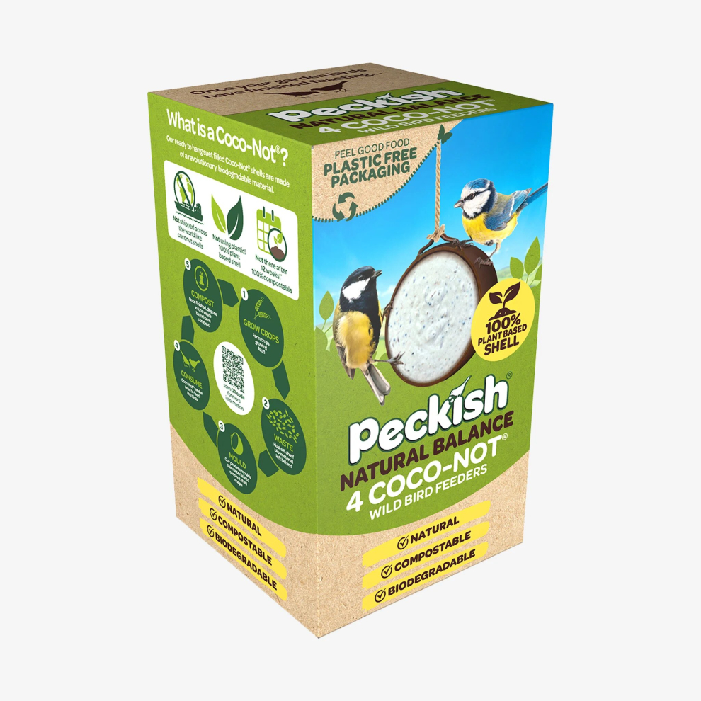 Peckish (Four Pack) Natural Balance Coco-Nots 100% Compostable & Biodegradable