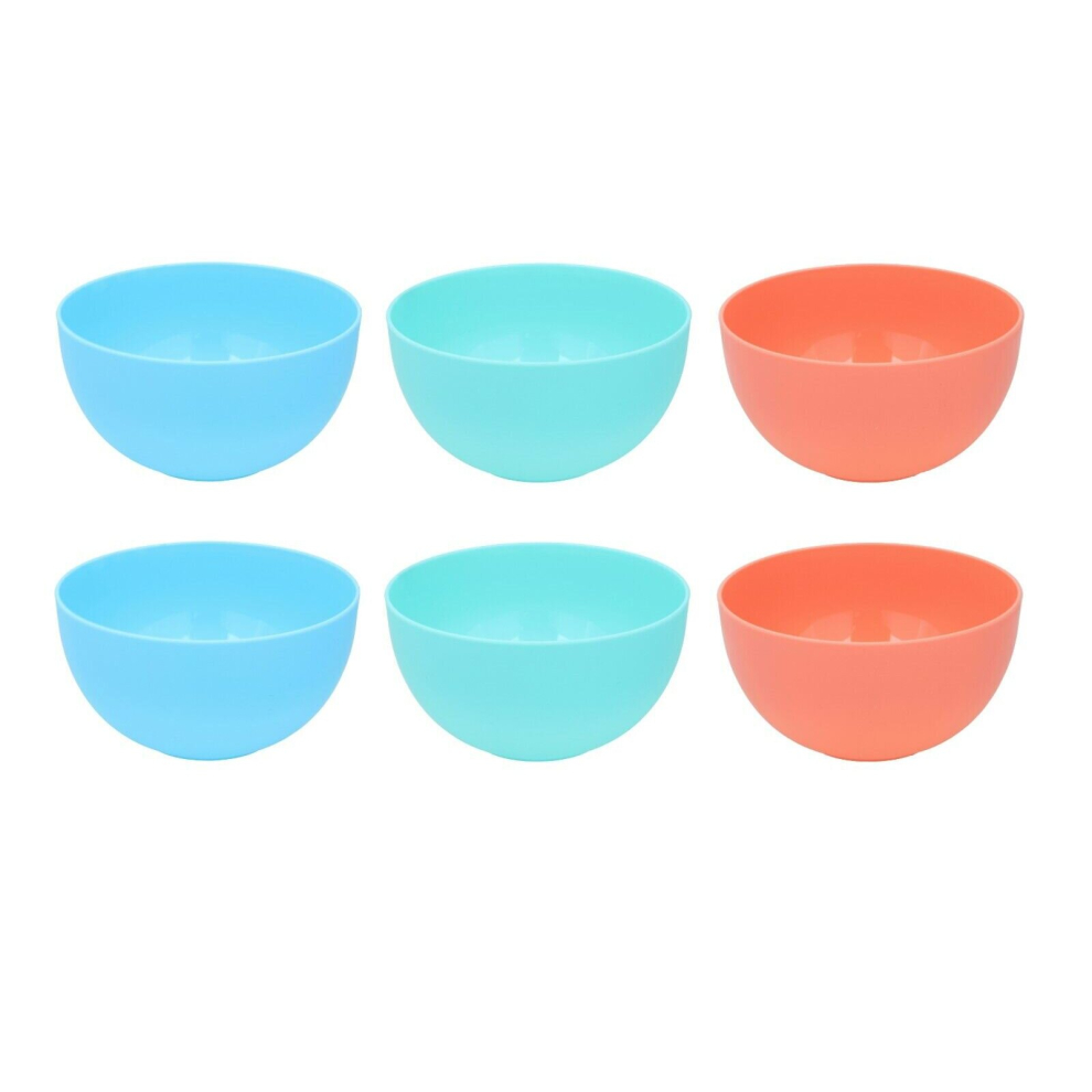 Gk Global Kitchen Plastic Cereal Bowls Breakfast Stackable Dessert Snack Soup Bowls Size 6