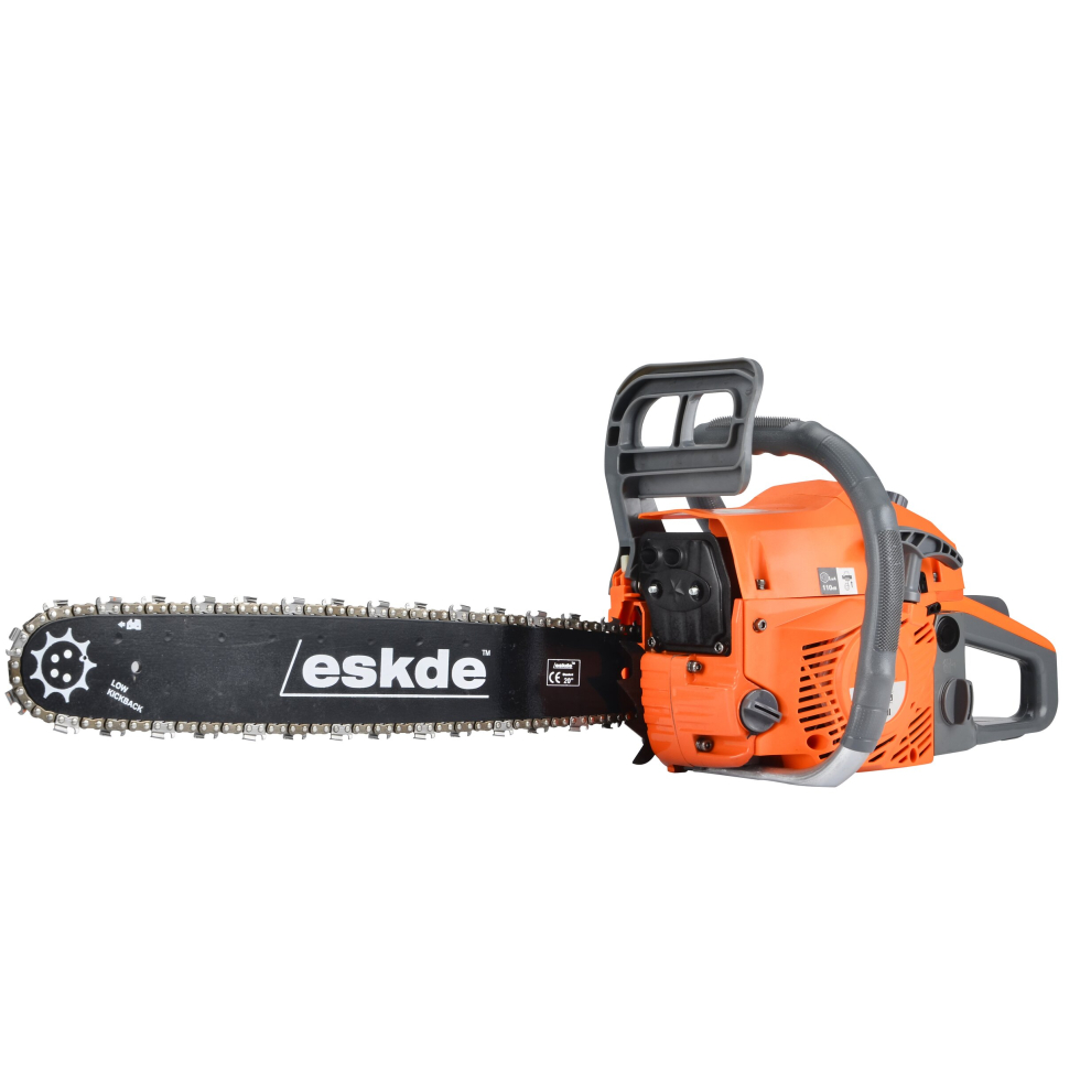 Petrol Chainsaw 58cc 3.4HP 20" Bar 2 Chains Bag Cover eSkde CS58-S7