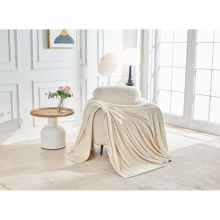 (King 200x240cm, Mink) Luxury Plain Fleece Hug Snug Blanket Lightweight