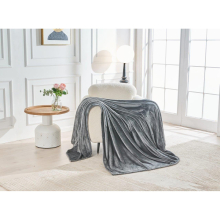(King 200x240cm, Charcoal) Luxury Plain Fleece Hug Snug Blanket Lightweight