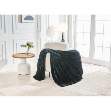 (King 200x240cm, Black) Luxury Plain Fleece Hug Snug Blanket Lightweight