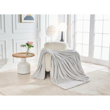 (King 200x240cm, Silver) Luxury Plain Fleece Hug Snug Blanket Lightweight