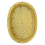 (Shallow Oval Golden x 2pc) 2x Poppadom Serving Basket Tray Bread Roll 4