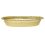 (Shallow Oval Golden x 2pc) 2x Poppadom Serving Basket Tray Bread Roll 2