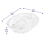 (Shallow Oval Golden x 2pc) 2x Poppadom Serving Basket Tray Bread Roll 5