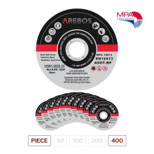 AREBOS 400 Metal Cutting Discs | Stainless Steel Cutting Discs | 125 x 1.2 x 22.23 mm | For Angle Grinder