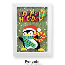 (Penguin) Wooden Christmas Photo Frame