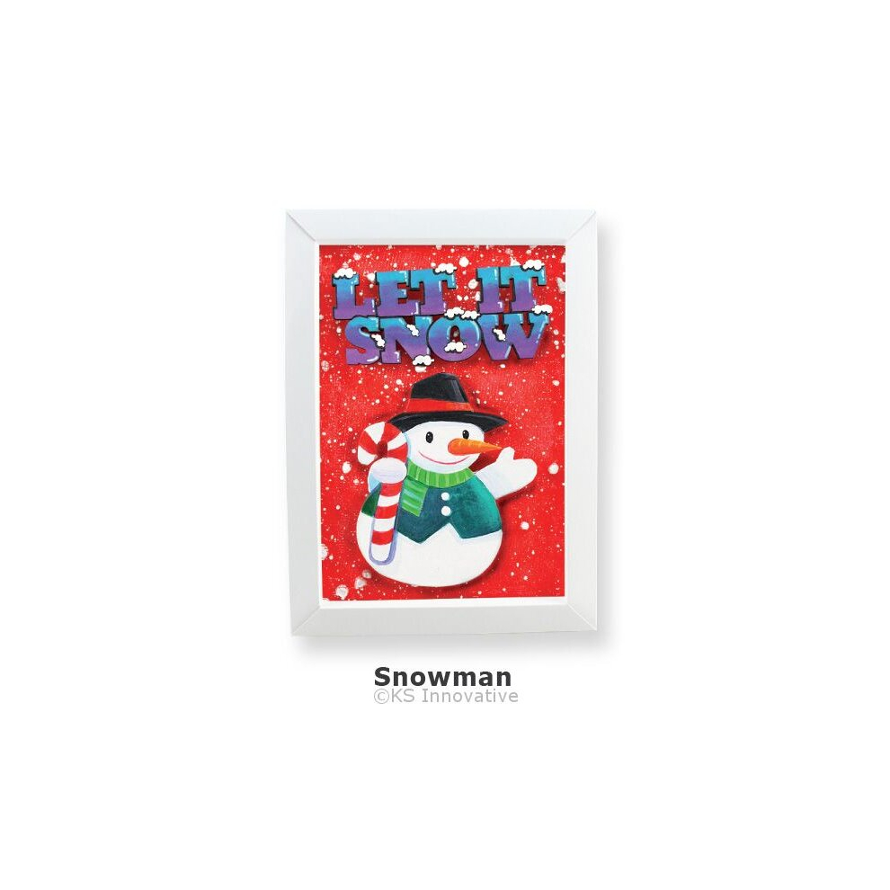 (Snowman) Wooden Christmas Photo Frame