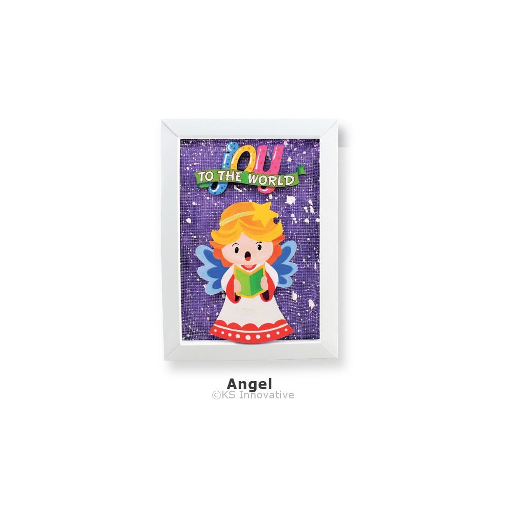 Ks Workshop (Angel) Wooden Christmas Photo Frame