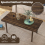Costway Modern Coffee Table Accent Center Tea Table Cocktail Table with Slatted Tabletop 6