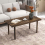 Costway Modern Coffee Table Accent Center Tea Table Cocktail Table with Slatted Tabletop 8