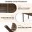 Costway Modern Coffee Table Accent Center Tea Table Cocktail Table with Slatted Tabletop 7