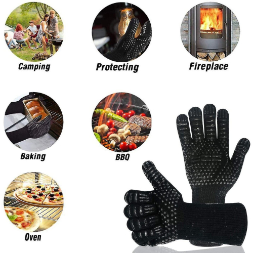 Gloves 800c Heat Resistant Grill Gloves Fireproof Barbecue Grilling