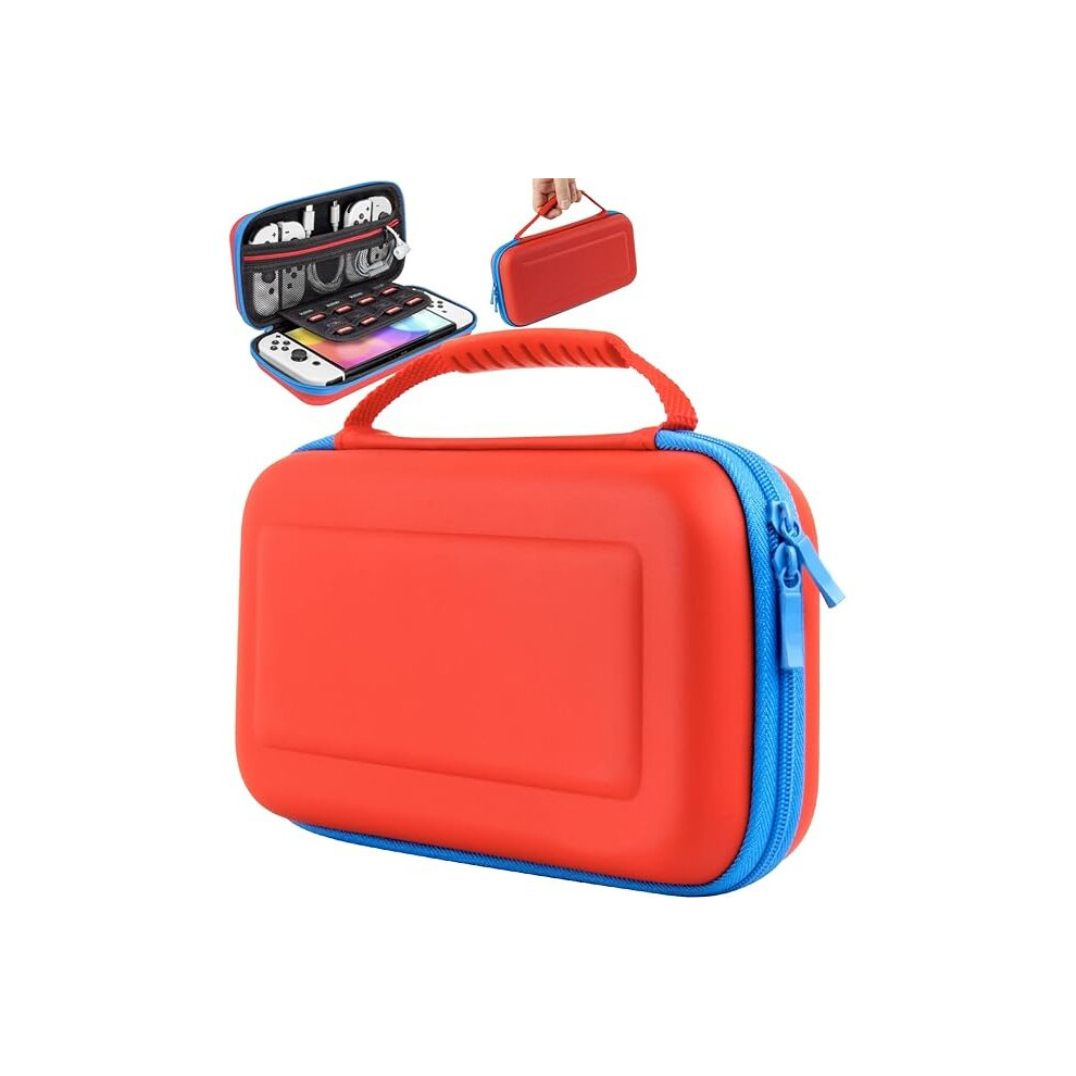 (Red) Carrying Case For Nintendo Switch Oled Console Red 6958071392576
