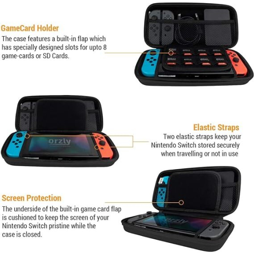 (White) Carrying Case for Nintendo Switch OLED Console 1